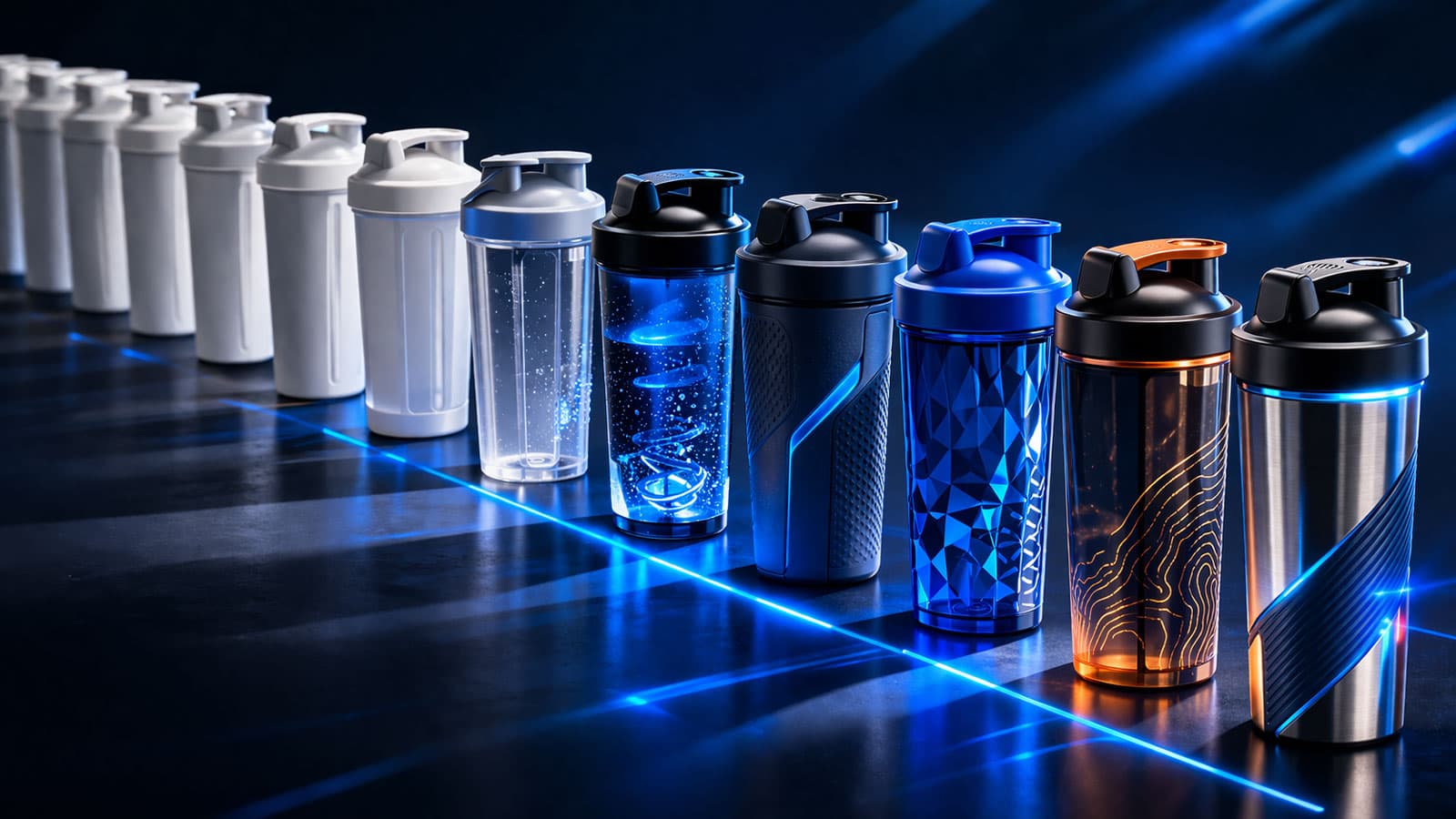 Personalisierte Shaker und Trinkflaschen mit individuellen Logos und Designs